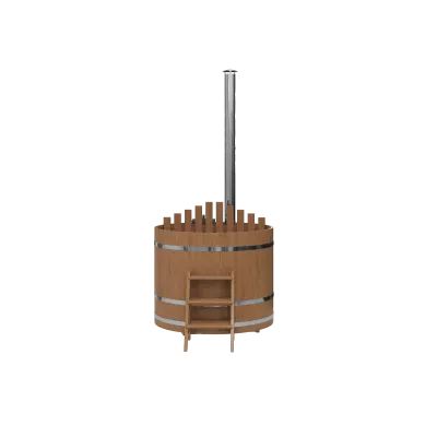 Купель с подогревом из дуба D=1.5 с внутренней печкой на дровах