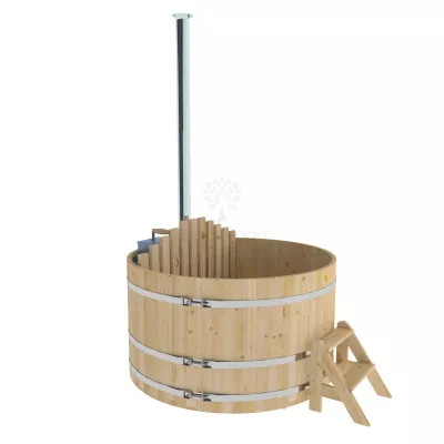 BentWood - Купель с подогревом из кедра D=1.8 с внутренней печкой на дровах. (Фурако) картинка