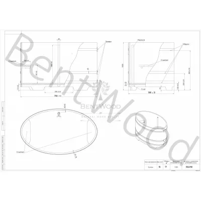 BentWood - Купель овальная из лиственницы 1,08х1,75 картинка