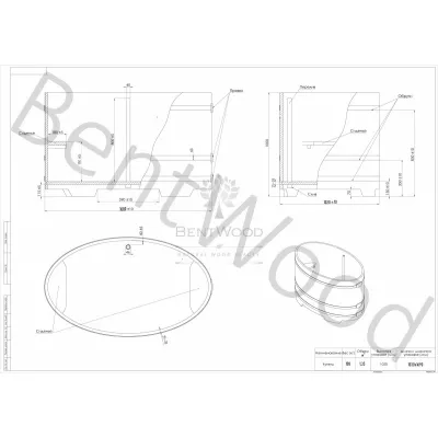 BentWood - Купель овальная из лиственницы 1,02х1,68 картинка