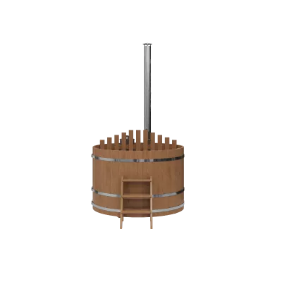 Купель с подогревом из дуба D=1.8 с внутренней печкой на дровах