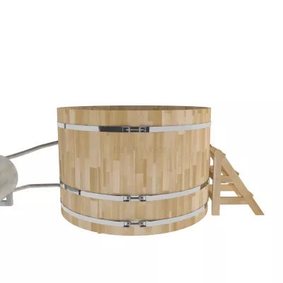 BentWood - Купель с подогревом из кедра D=1.8 с наружной печкой на дровах. (Фурако) картинка