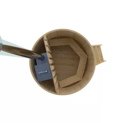 BentWood - Купель с подогревом из кедра D=1.5 с внутренней печкой на дровах. (Фурако) картинка