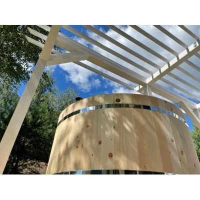 BentWood - Купель с подогревом из кедра D=1.5 с наружной печкой на дровах. (Фурако) картинка