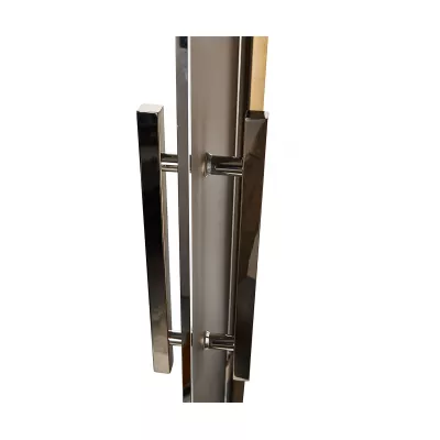 цена Дверь стеклянная — матированная бронза, бронзовый профиль, 9х21 (880*2090)