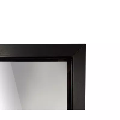 цена Дверь стеклянная — графит, черный профиль,  9х21 (880*2090)