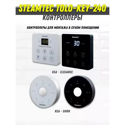 Steamtec TOLO KEY 240 - 24 кВт (ВЛАГОСТОЙКИЙ модуль управления). парогенератор для хамама и турецкой бани