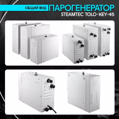 Steamtec TOLO KEY 45 - 4.5 кВт (стандартный модуль управления), парогенератор для хамама и турецкой бани