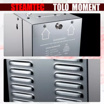 Steamtec TOLO MOMENT 150 - 15 кВт парогенераторы для хамама и турецкой бани / Серия PLATINUM со встроенной музыкой, пультом на 9-ти языках и возможностью монтажа без термодатчиков