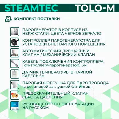 Steamtec TOLO М 60 - 6 кВт, парогенератор для хамама и турецкой бани, бюджетная серия