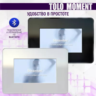 Steamtec TOLO MOMENT 120 - 12 кВт парогенераторы для хамама и турецкой бани / Серия PLATINUM со встроенной музыкой, пультом на 9-ти языках и возможностью монтажа без термодатчиков