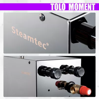 Steamtec TOLO MOMENT 120 - 12 кВт парогенераторы для хамама и турецкой бани / Серия PLATINUM со встроенной музыкой, пультом на 9-ти языках и возможностью монтажа без термодатчиков