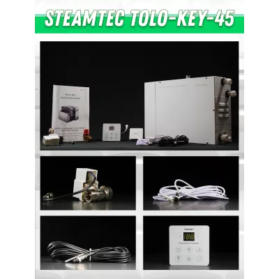 Steamtec TOLO KEY 45 - 4.5 кВт (ВЛАГОСТОЙКИЙ модуль управления), парогенератор для хамама и турецкой бани