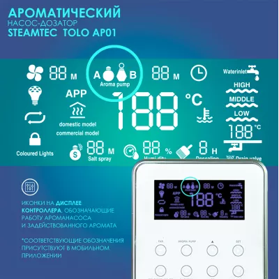 Автоматический насос-дозатор для парогенератора AIO/MOMENT Steamtec TOLO AP 01 aroma pump