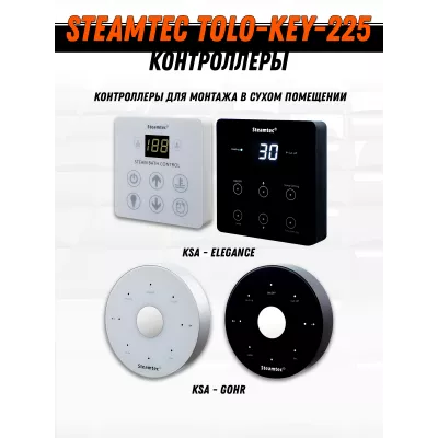 Steamtec TOLO KEY 225 - 22,5 кВт (ВЛАГОСТОЙКИЙ модуль управления), парогенератор для хамама и турецкой бани
