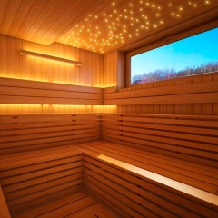 Оптоволоконный комплект звездного неба с мерцанием для бани, сауны, хаммама, иного интерьера. 300 точек.
