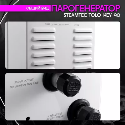 Steamtec TOLO KEY 90 - 9кВт (стандартный модуль управления)/ парогенератор для хамама и турецкой бани