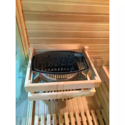Купить Финская сауна трехместная «COMFORT» из липы с электрической печью