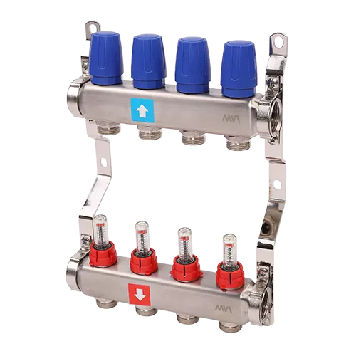 Коллектор с расходомерами, 4 выхода