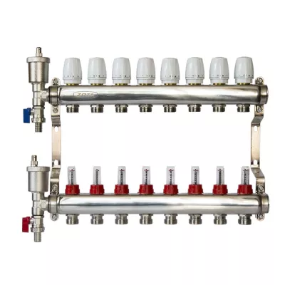 Коллектор ZOTA нержавеющий, с расходомерами 6 выходов