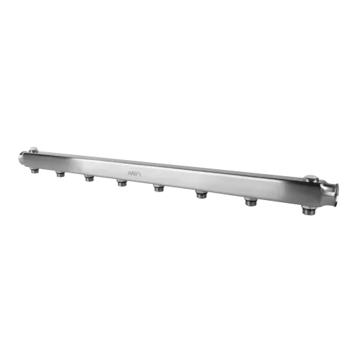 Коллектор из нержавеющей стали MVI, м\ц 100мм, 1"x1/2", 8 выходов