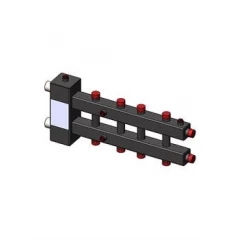 Гидроразделитель Zota с коллектором горизонтальный, 5 контуров, до 70 кВт