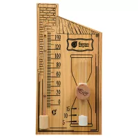 Термометр 27,8х14х5,3 см с песочными часами Банные штучки 18036