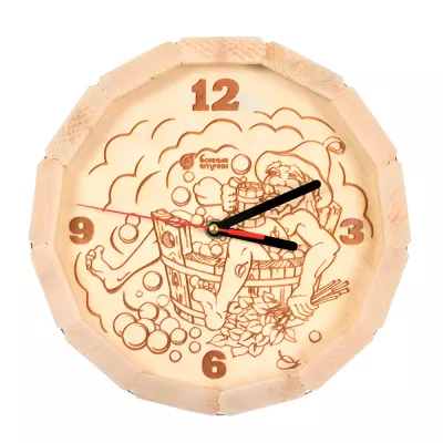 Банные штучки Часы кварцевые в форме бочки «В парилке» 27х8 см Банные Штучки 39101 фото