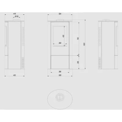 фото Газовая печь Kratki Pro KOZA/AB/S/G/G20 (магистральный газ)