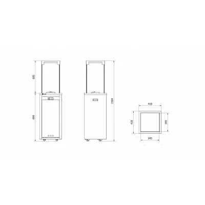 фото Нагреватель газовый PATIO/LIGHT, сталь, белый