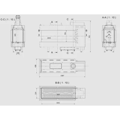 фото Газовая топка Kratki Pro LEO/LP/100/TUNEL/G20 (магистральный газ)