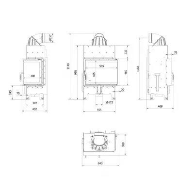 Каминная топка FLOKI/P/BS