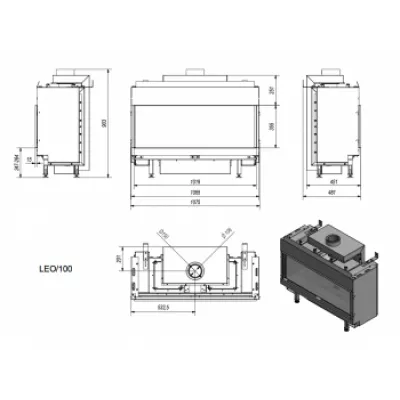 Kratki Газовая топка LEO/100/G31/37MBAR (баллонный газ) фото