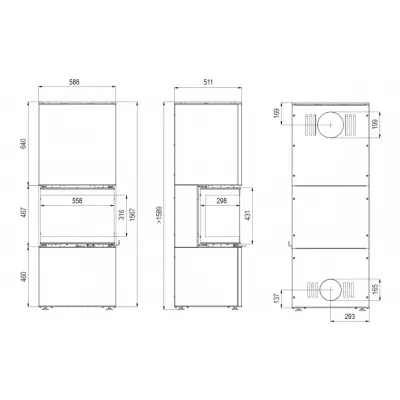 фото Печь DEFRO HOME INTRA XSM C VER COMPACT 1, 8 кВт, красная сталь