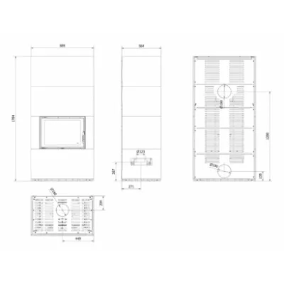 Каминокомплект FLOKI в облицовке NERO ASSOLUTO