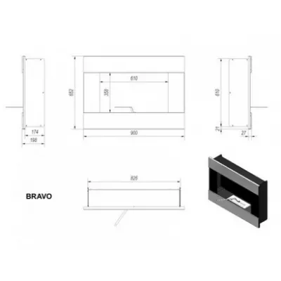 Биокамин BRAVO стальной