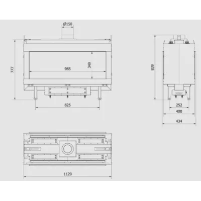 Газовая топка Kratki Pro LEO/100/TUNEL/G20 (магистральный газ)