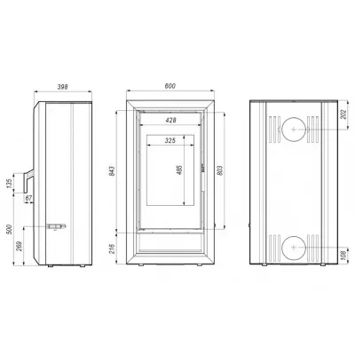 фото Печь DEFRO HOME IGNIS, 9кВт, белая сталь