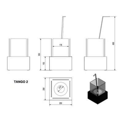 Биокамин Kratki TANGO 2, TUV