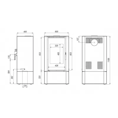 фото Печь DEFRO HOME SOLUM LOG, 9кВт, белая сталь