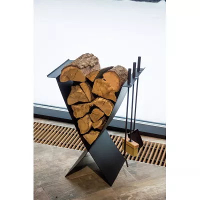 Fire&Wood Дровница EX, с каминными принадлежностями фото