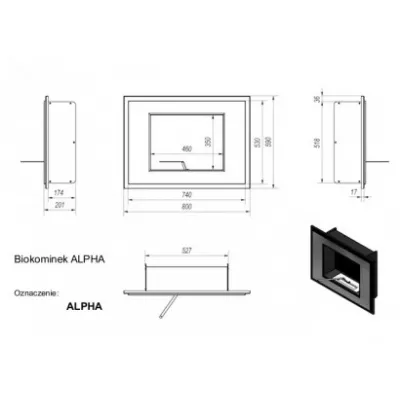 Биокамин ALPHA медь