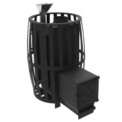 Печь "Витязь" 18 ДТ-4 (Закрытая каменка нерж, Сетчатый кожух)