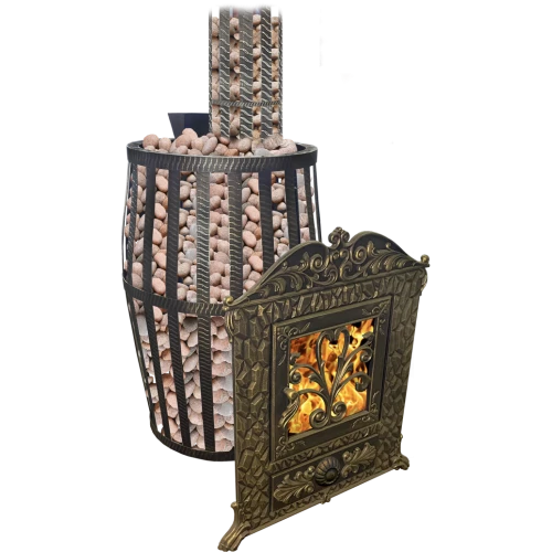 Чугунная печь Verona 50 Закрытая каменка из нержавеющей стали