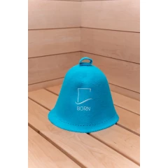 BORN, Шапка банная, колпак для сауны, фетр, голубой