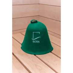 BORN, Шапка банная, колпак для сауны, фетр, зеленый