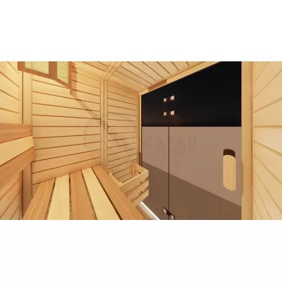Модульная сауна для квартиры и дома VITA из массива сибирского кедра (2,00х2,00) фото