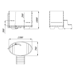 Купель из лиственницы 130/9