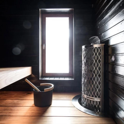 Фланец для встраивания, нерж. сталь, стеновой 6 (для пристенных печей 6 кВт)