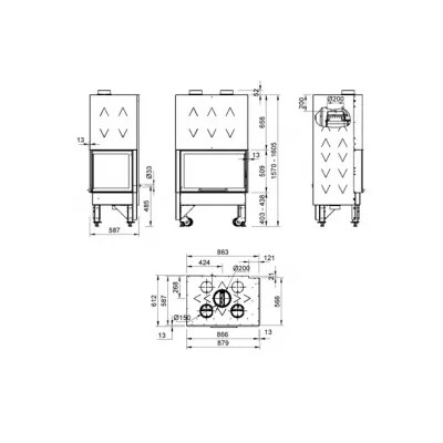 купить La Nordica Monoblocco 800 Angolo DX